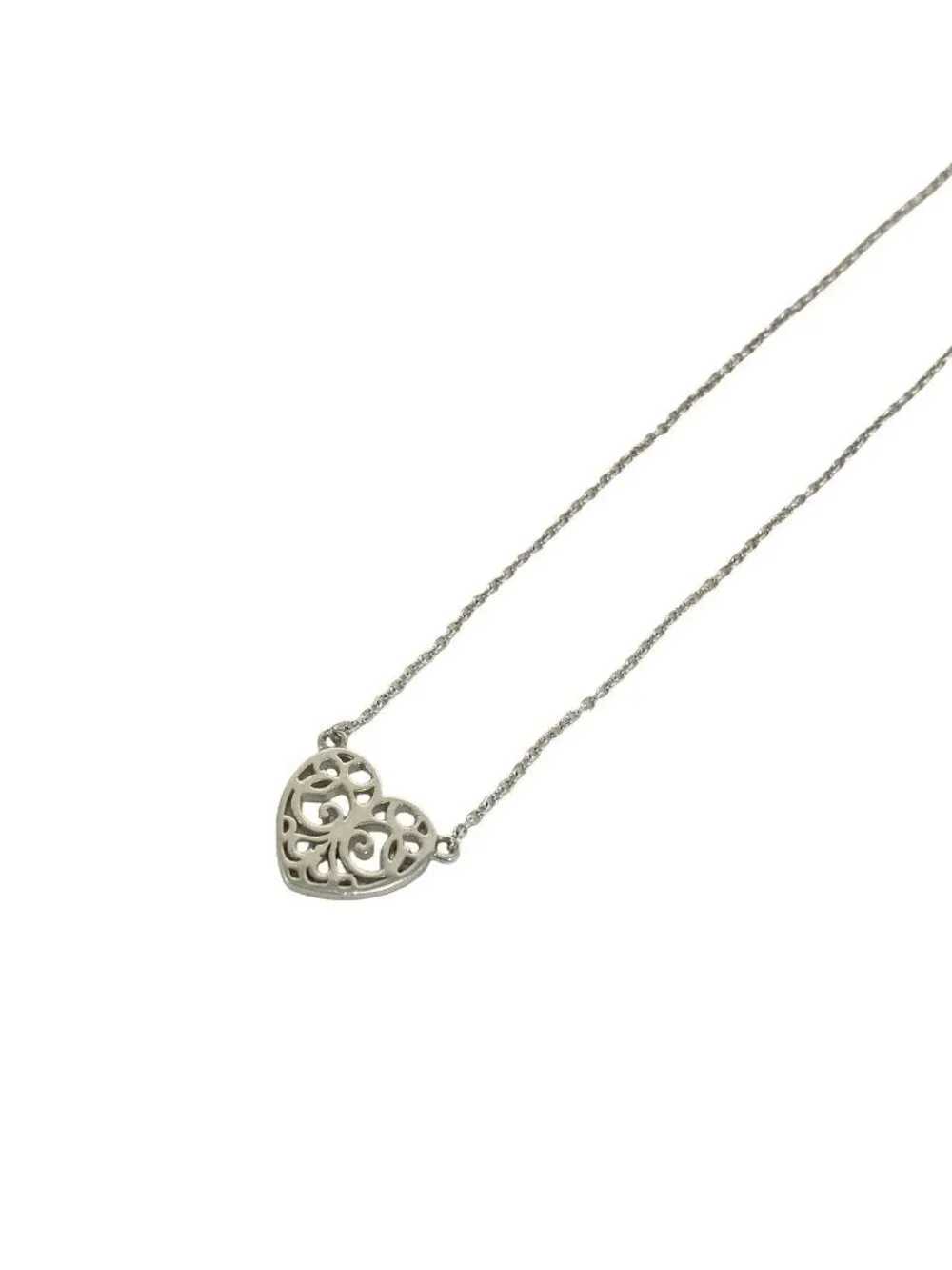 Tiffany & Co Vintage Enchant Heart Necklace 925 Sterling Silver